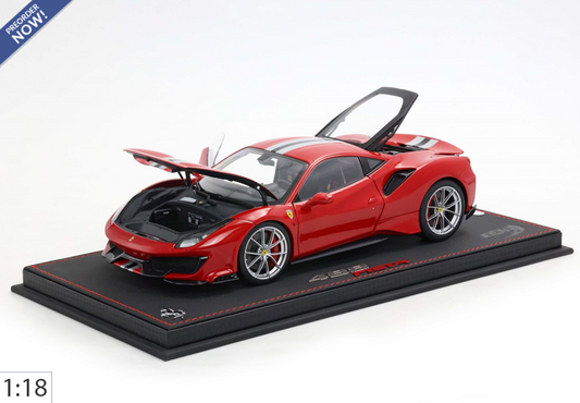 BBR 1:18 Ferrari 488 Pista Rosso Corsa | Full Open - PRE ORDER
