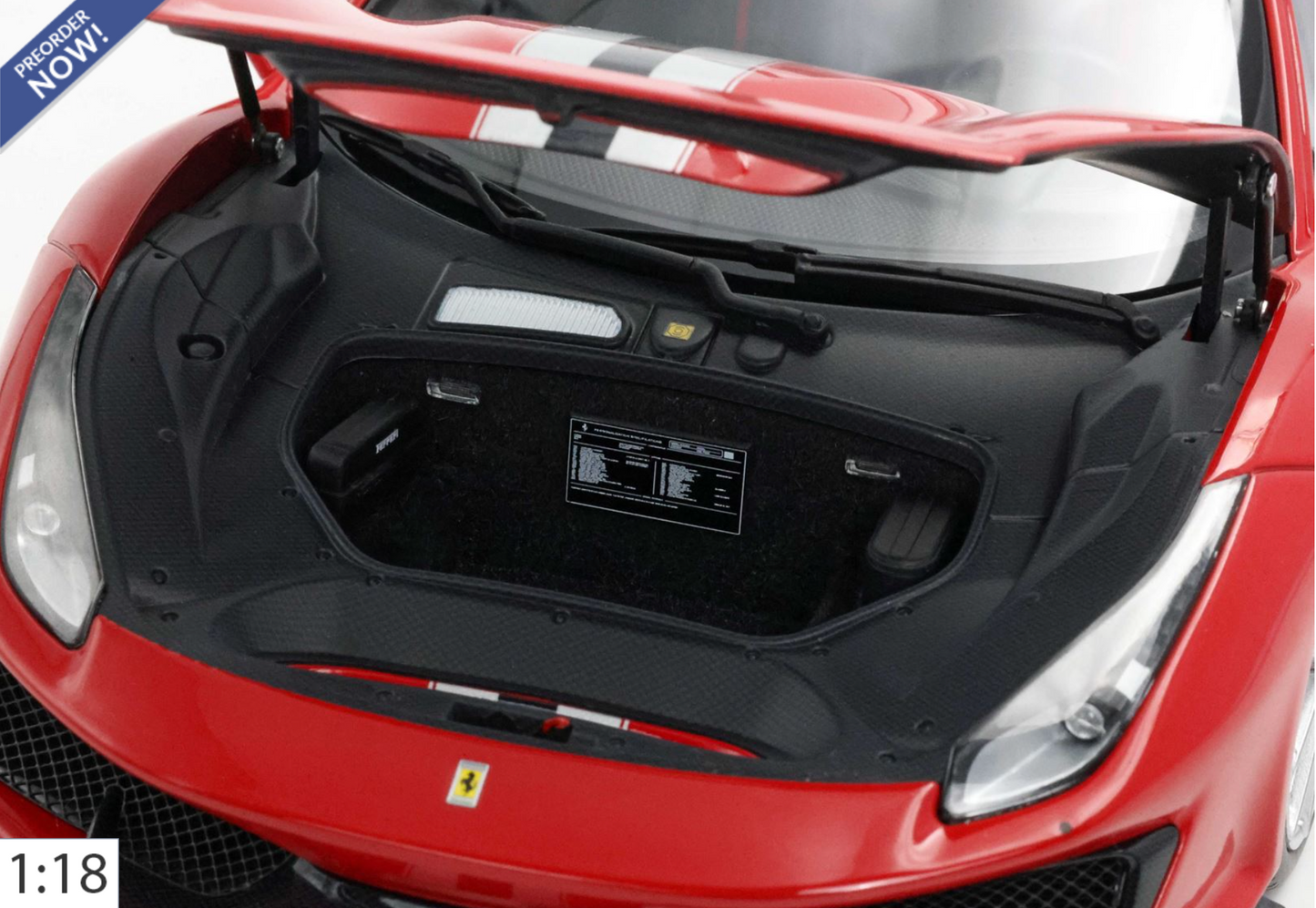 BBR 1:18 Ferrari 488 Pista Rosso Corsa | Full Open - PRE ORDER