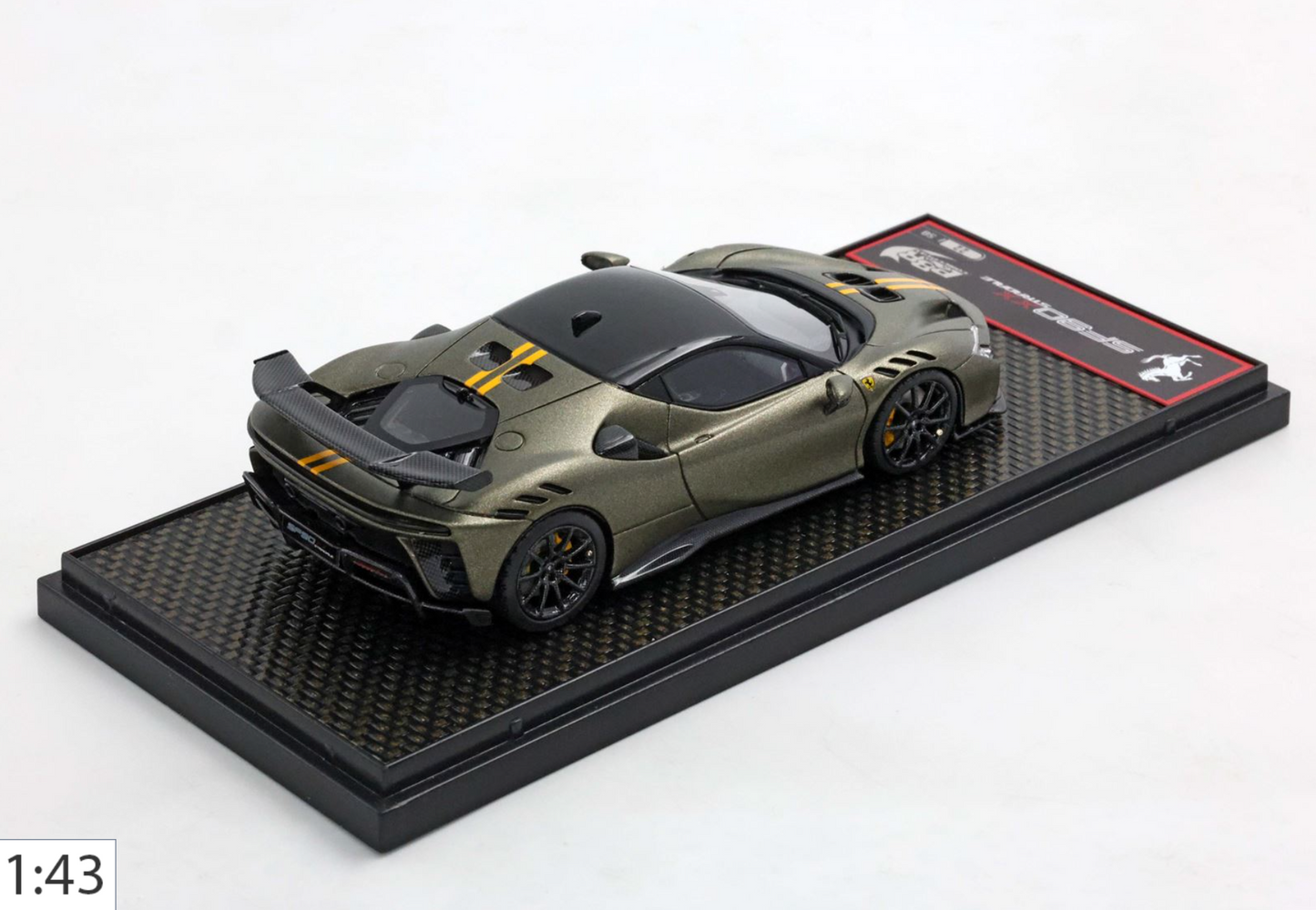 BBR 1:43 Ferrari SF90 XX Stradale | Verde Masoni w/ Gold Stripes #11/50