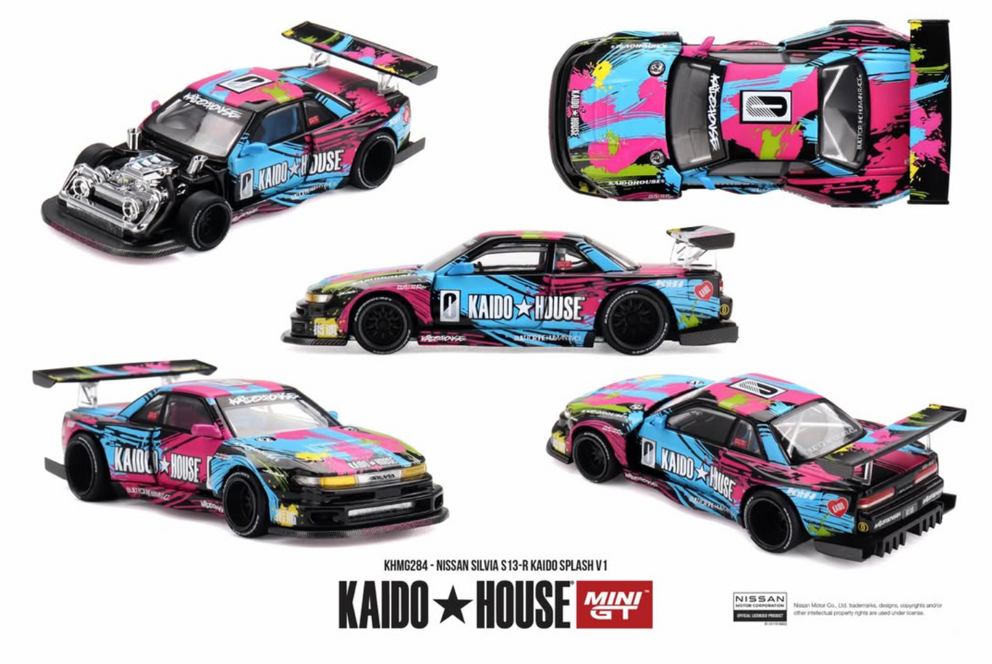 MINI GT Nissan Silvia (S13) Kaido Splash 1991 | KHMG284 Kaido House - PRE ORDER