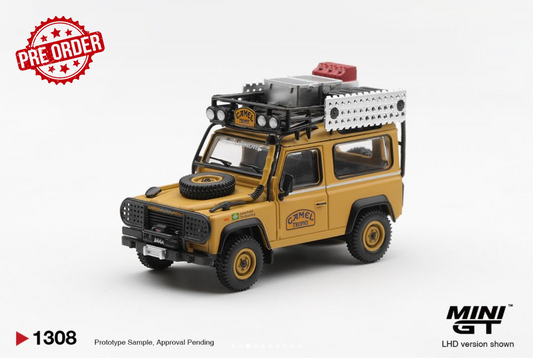MINI GT Land Rover Defender 90 1985 Camel Trophy Borneo Team Brazil  | 1308 - PRE ORDER