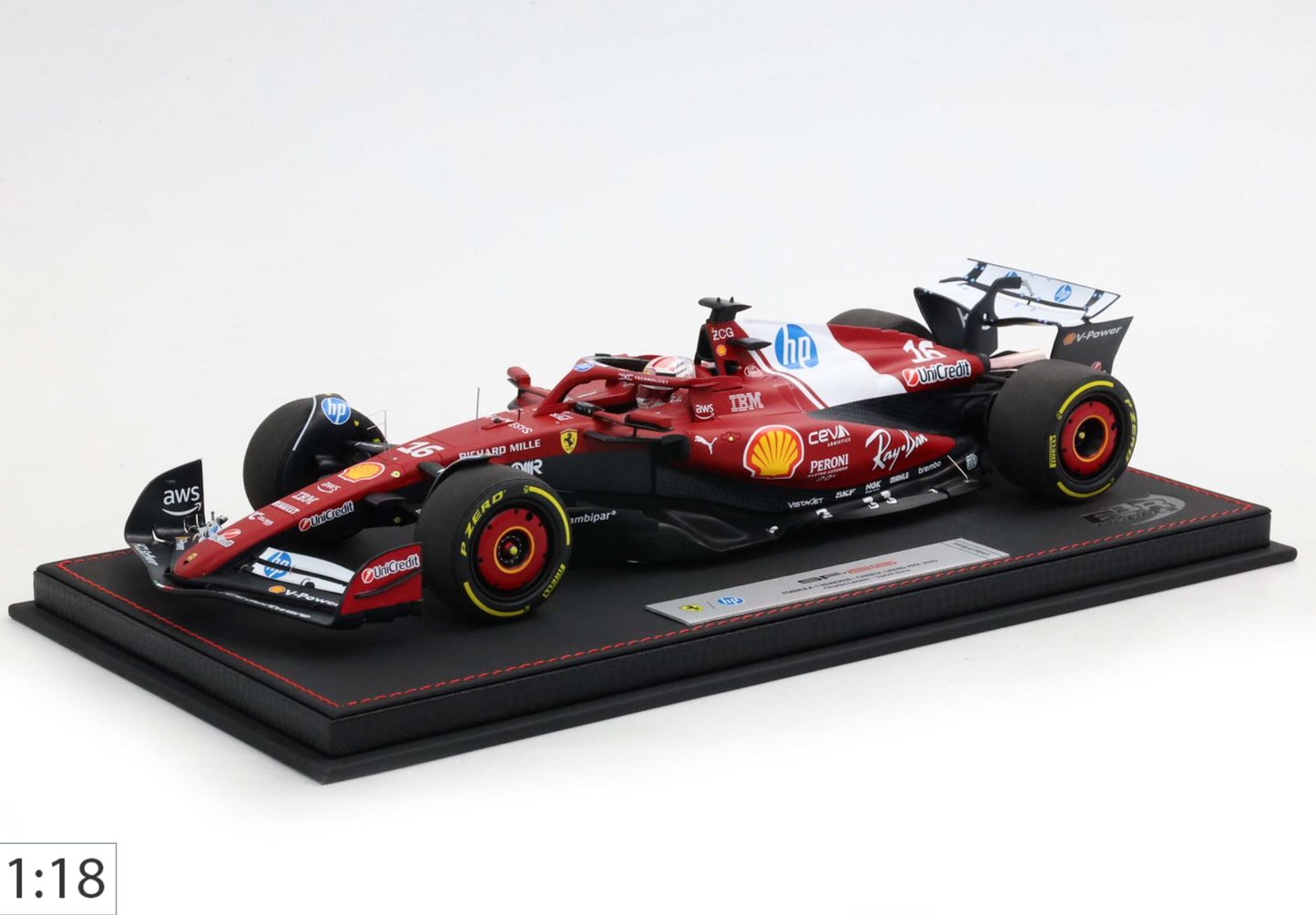 BBR 1:18 Ferrari SF25 China GP | Charles Leclerc (Luxury Pack)
