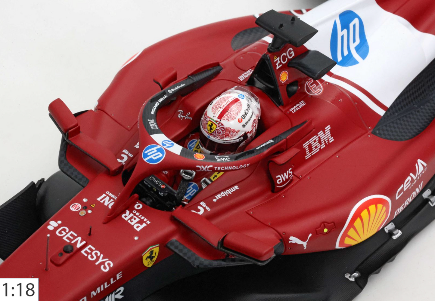 BBR 1:18 Ferrari SF25 China GP | Charles Leclerc (Luxury Pack)