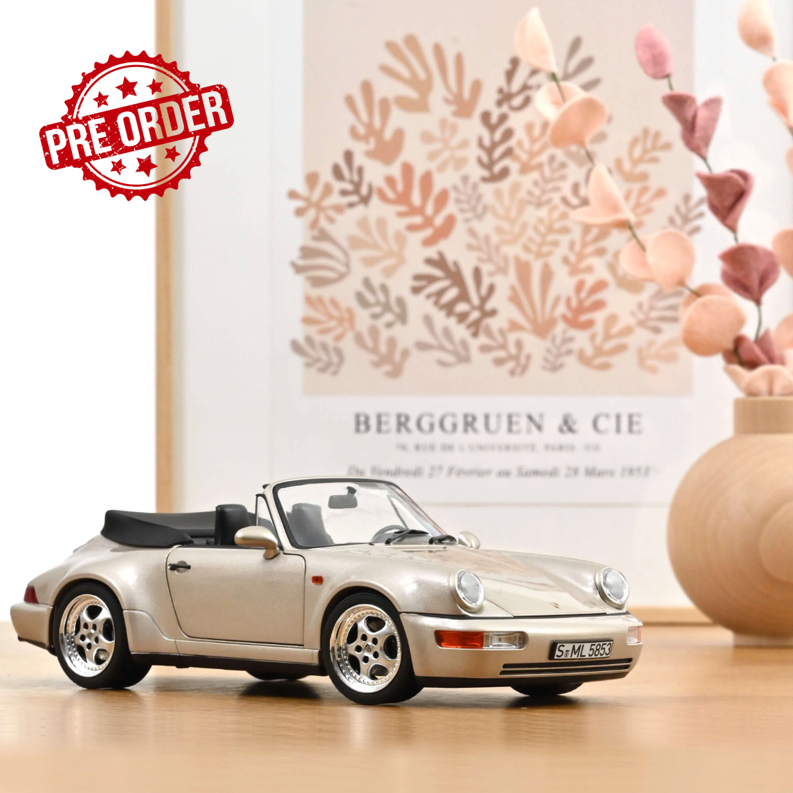 NOREV Porsche 911 Turbo Cabriolet 1992 Zermatt Silver | 1:18 - PRE ORDER (25.06.2026)