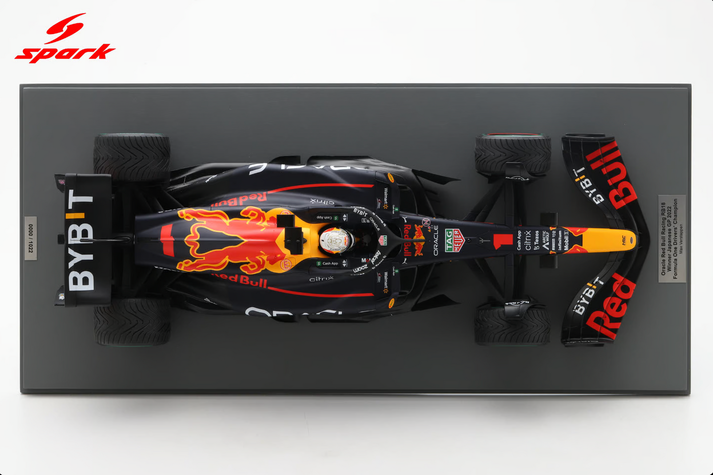 SPARK Oracle Red Bull Racing RB18 #1 Winner Japanese GP 2022 Max Verstappen | 1:12