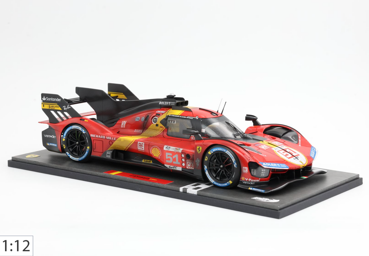 BBR 1:12 Ferrari 499P #51 - 24h Le Mans Winner 2023 con Usure | Pier Guidi/Calado/Giovinazzi