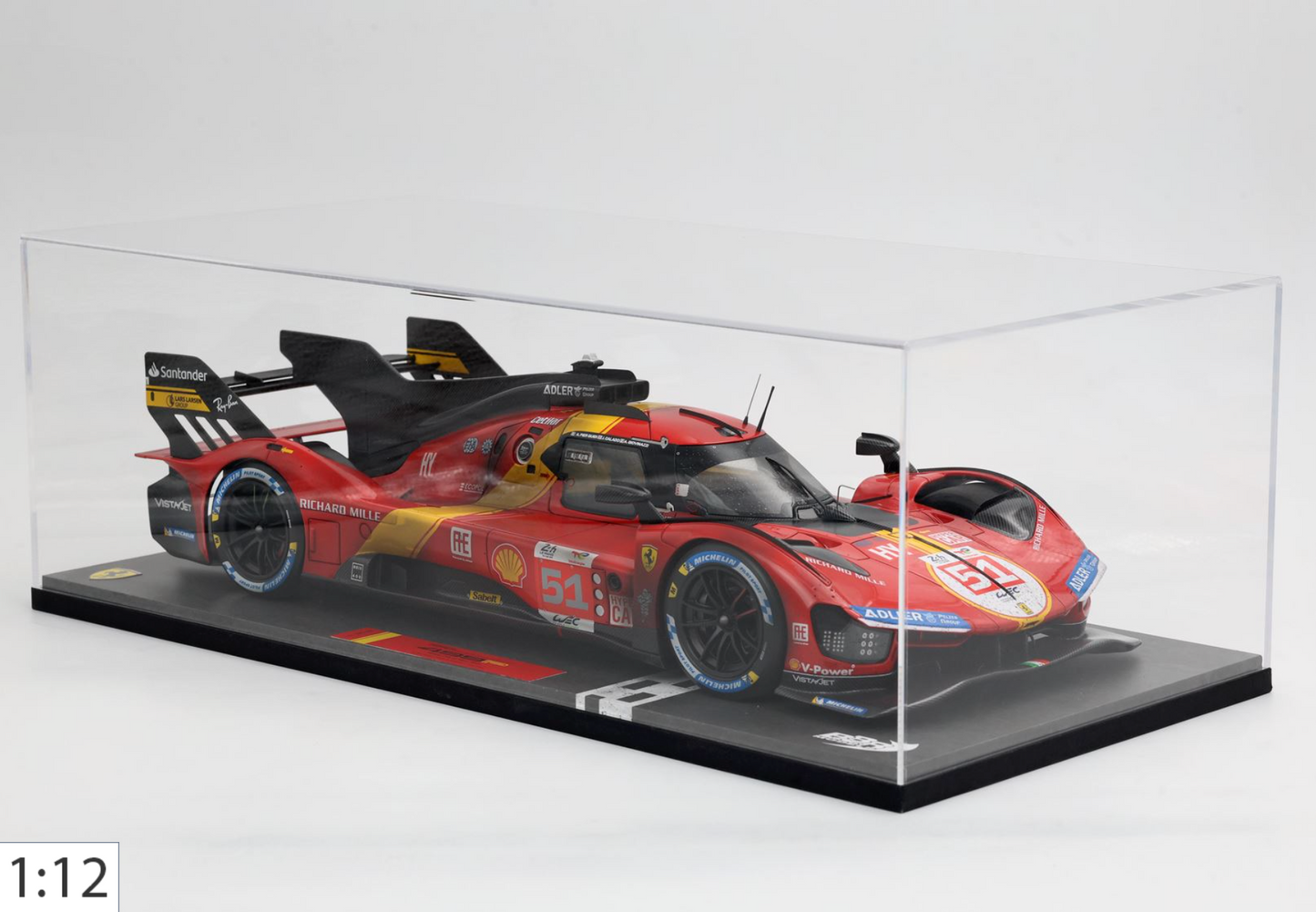 BBR 1:12 Ferrari 499P #51 - 24h Le Mans Winner 2023 con Usure | Pier Guidi/Calado/Giovinazzi