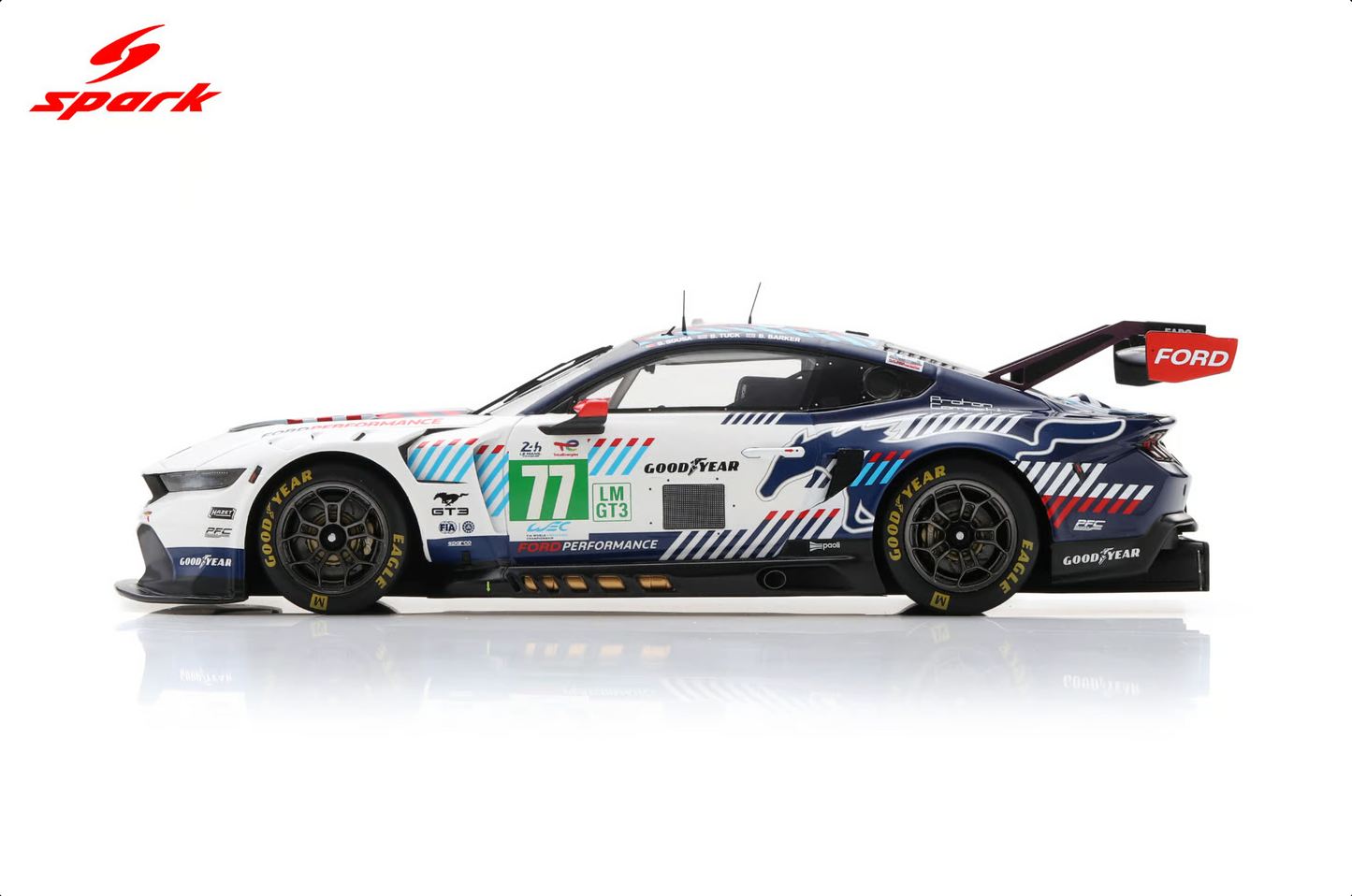 SPARK Ford Mustang LMGT3 #77 Proton Comp. 24h Le Mans 2025 Sousa-Tuck-Barker | 1:18