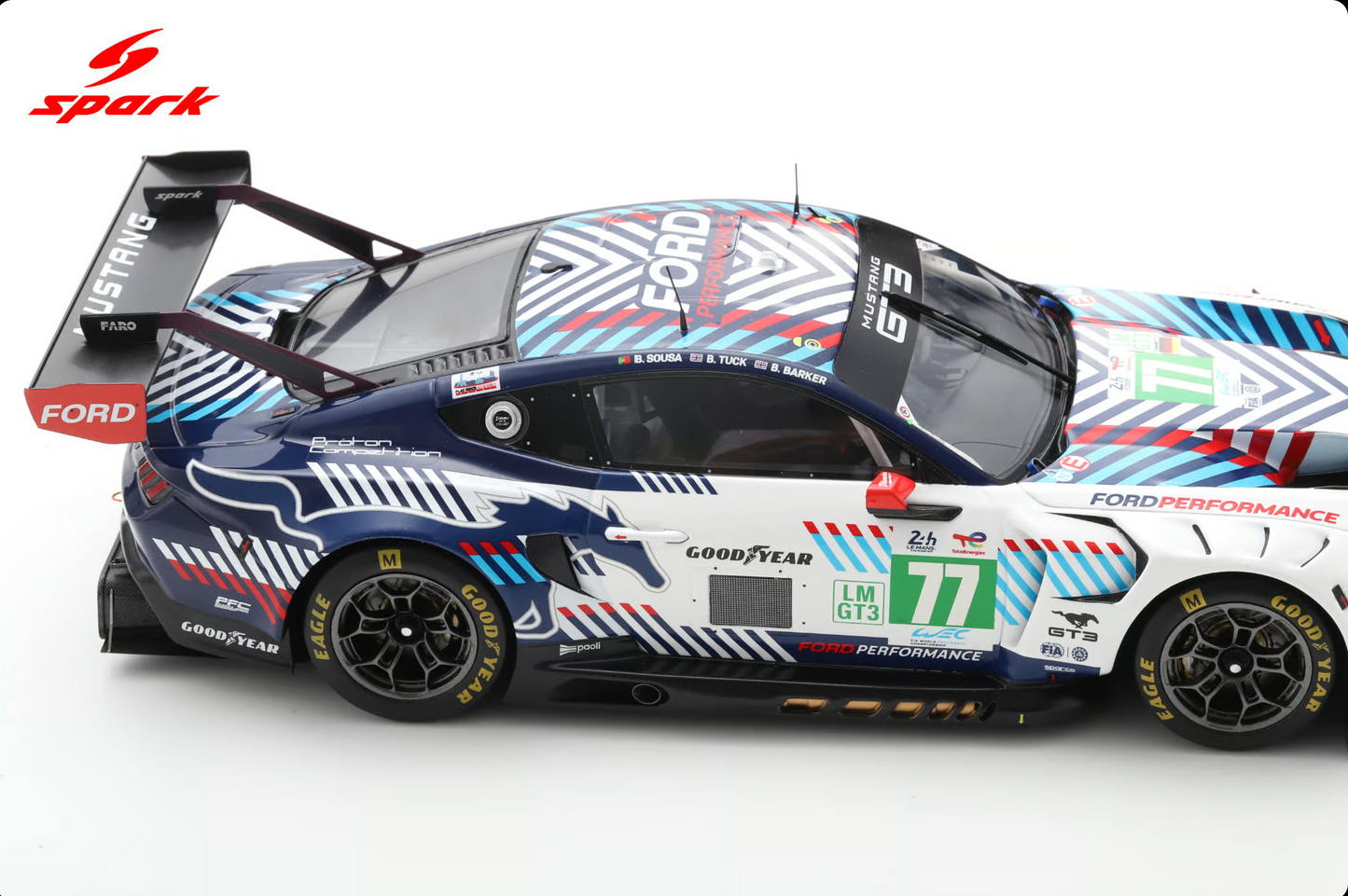 SPARK Ford Mustang LMGT3 #77 Proton Comp. 24h Le Mans 2025 Sousa-Tuck-Barker | 1:18