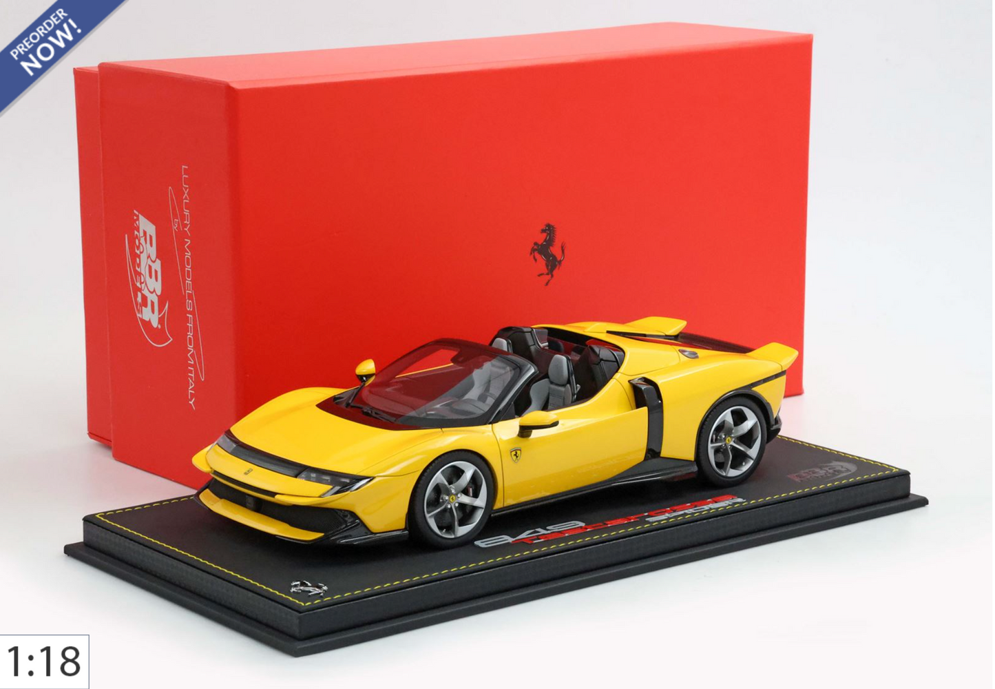BBR 1:18 Ferrari 849 Testarossa Spider | Giallo Modena - PRE ORDER