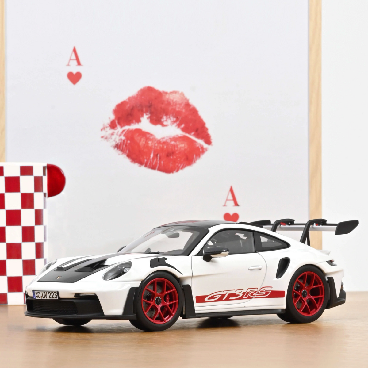 NOREV Porsche 911 GT3 RS w/ Weissach Red/White | 1:18