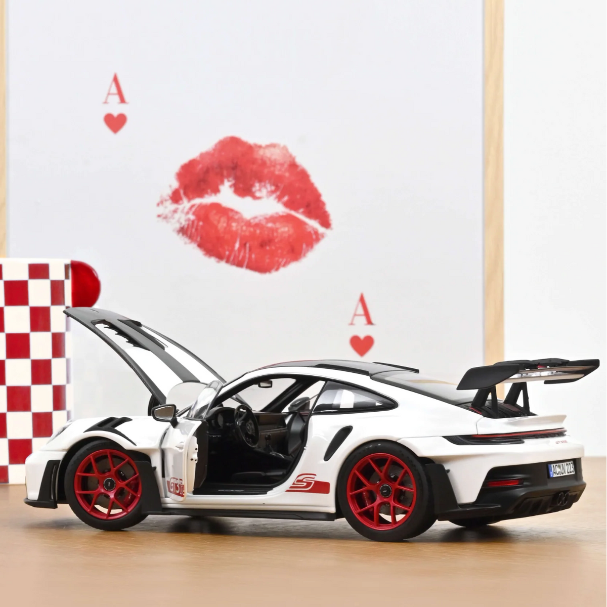 NOREV Porsche 911 GT3 RS w/ Weissach Red/White | 1:18