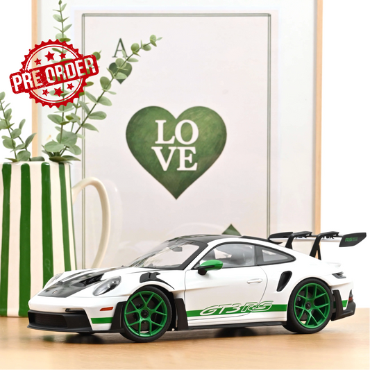 NOREV Porsche 911 GT3 RS w/ Weissach Green/White | 1:12 - PRE ORDER