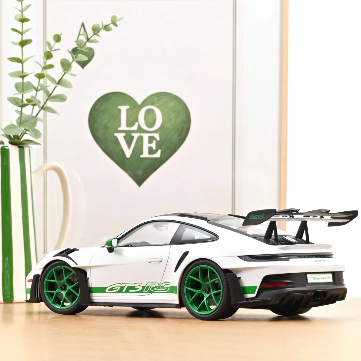 NOREV Porsche 911 GT3 RS w/ Weissach Green/White | 1:12 - PRE ORDER