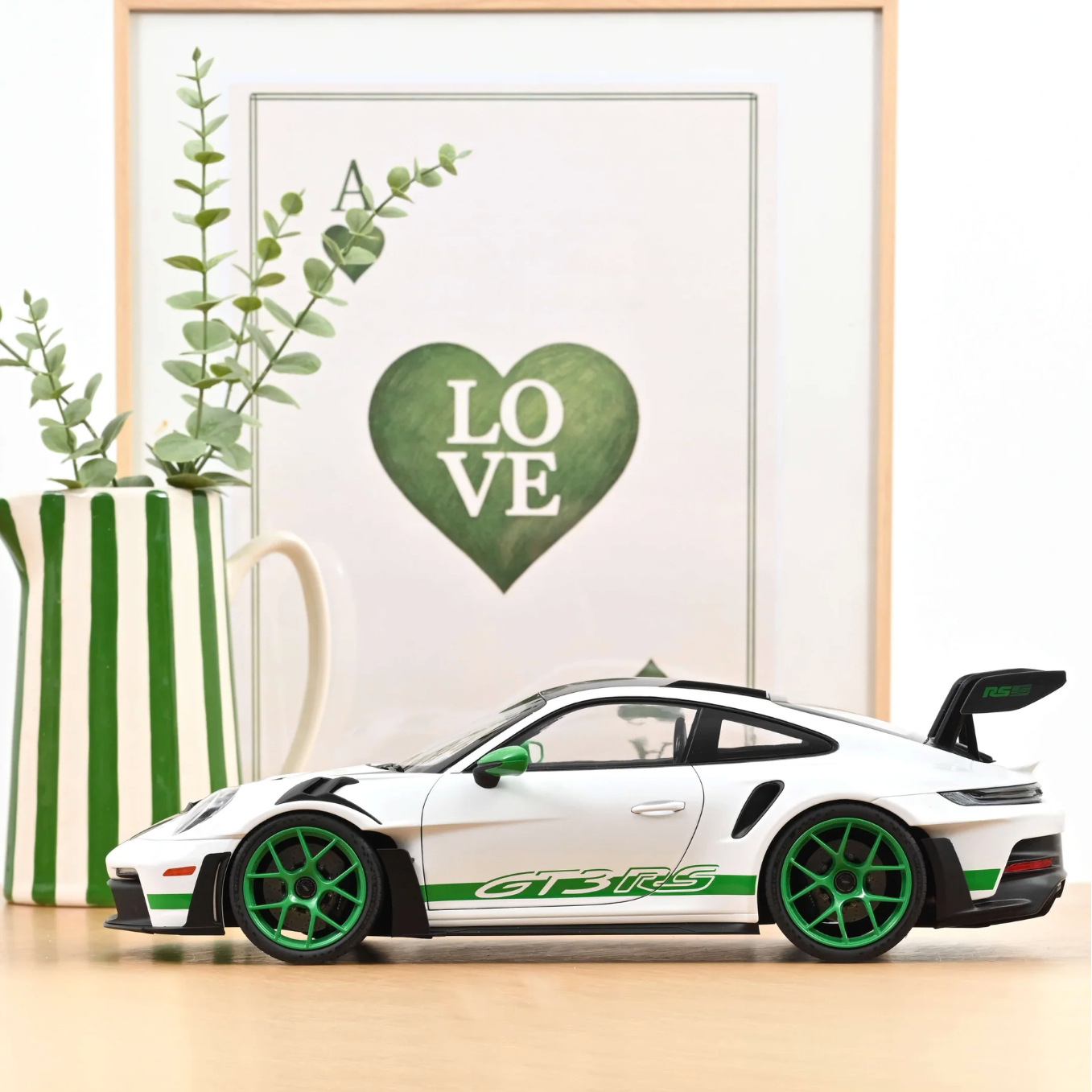 NOREV Porsche 911 GT3 RS w/ Weissach Green/White | 1:12 - PRE ORDER
