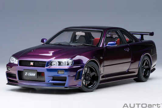 AUTOART Nissan Skyline GT-R (R34) Nismo Z Tune | Midnight Purple III 1:18