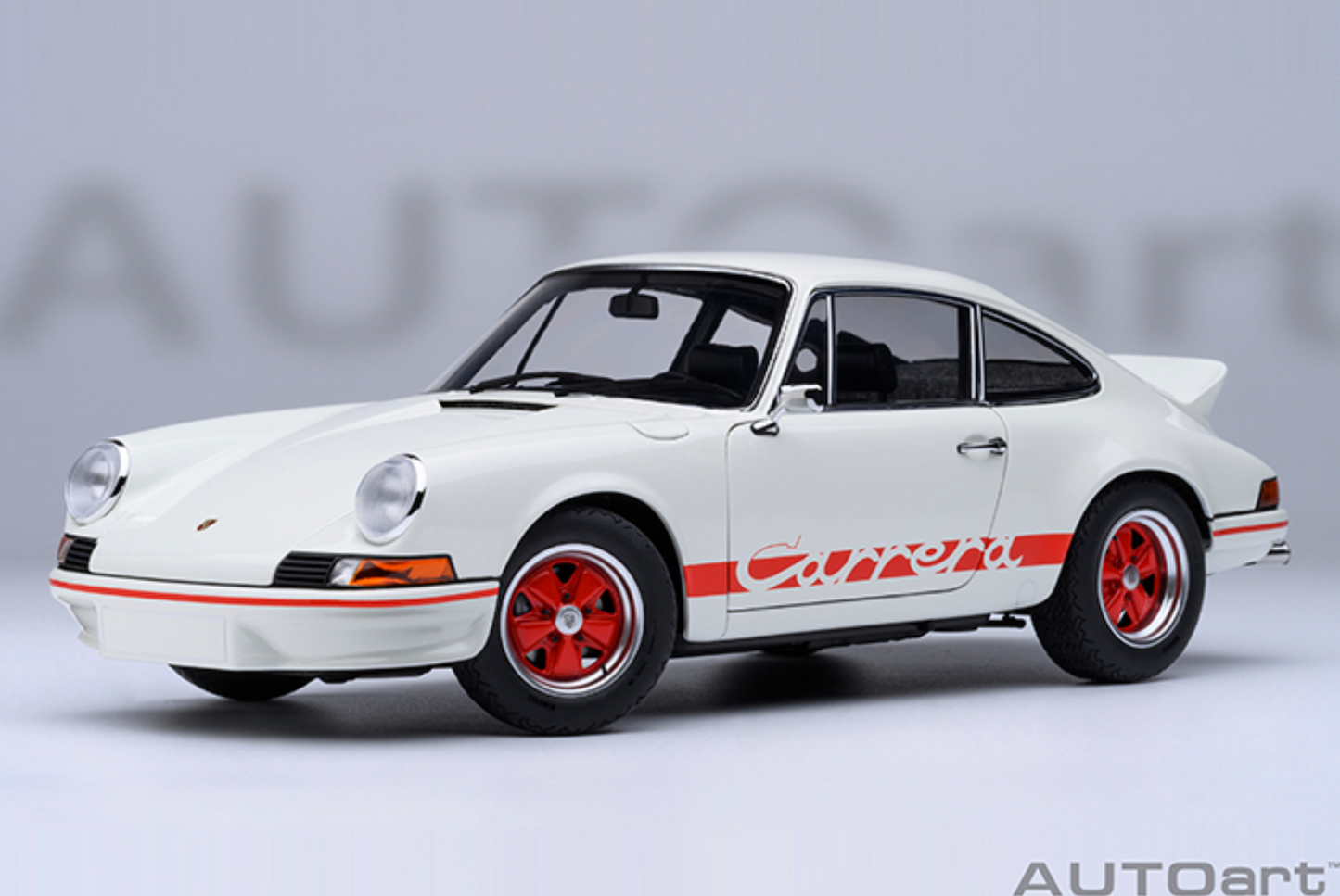 AUTOART Porsche 911 Carrera RS 2.7 Coupe 1973 | Grand Prix White/Red 1:18