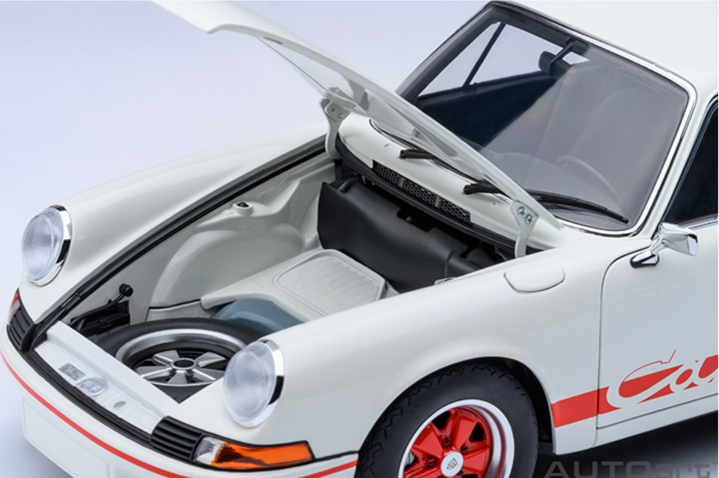 AUTOART Porsche 911 Carrera RS 2.7 Coupe 1973 | Grand Prix White/Red 1:18