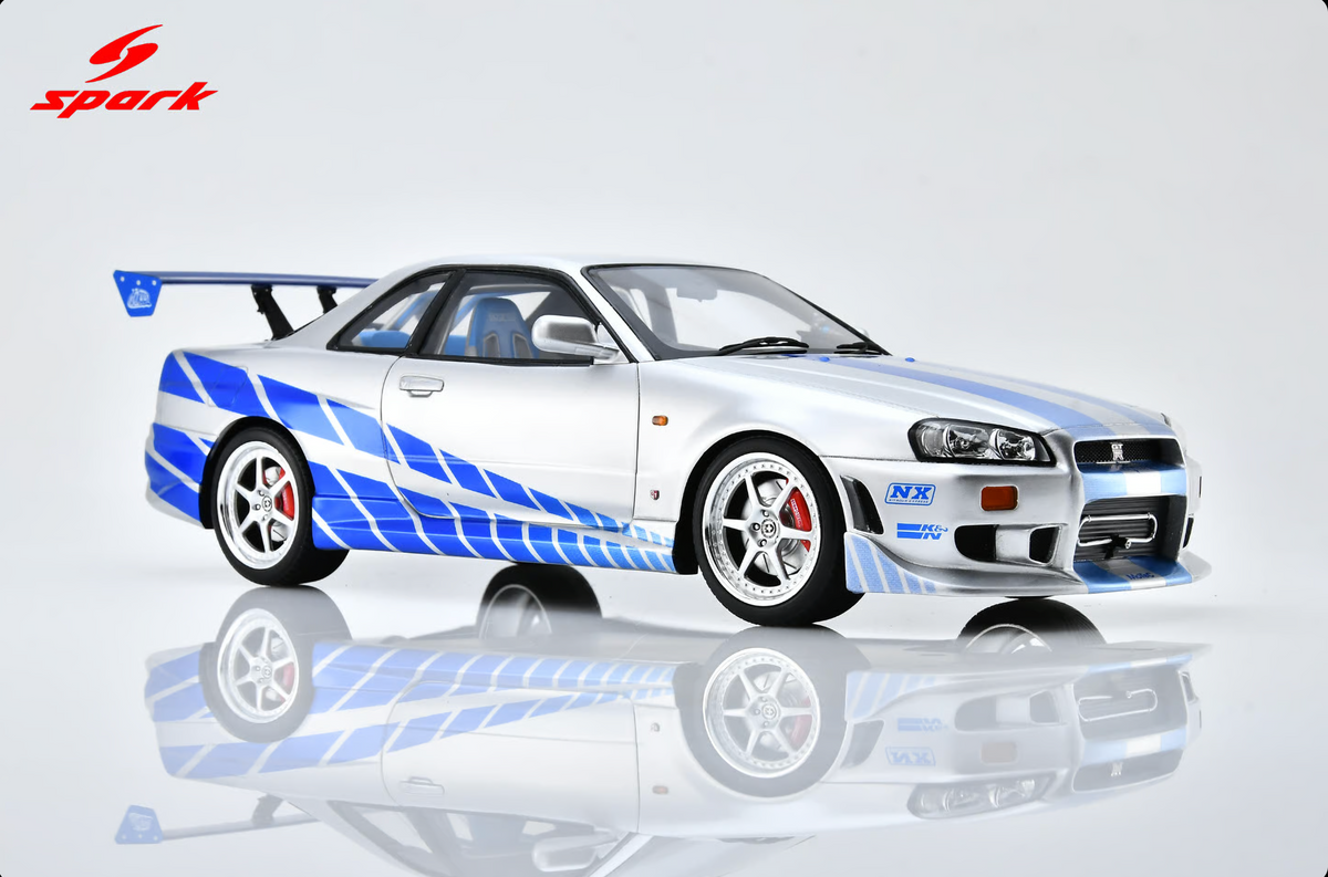 SPARK Nissan Skyline (R34) 2 Fast & 2 Furious | Brian O'conner 1:18 - PRE ORDER