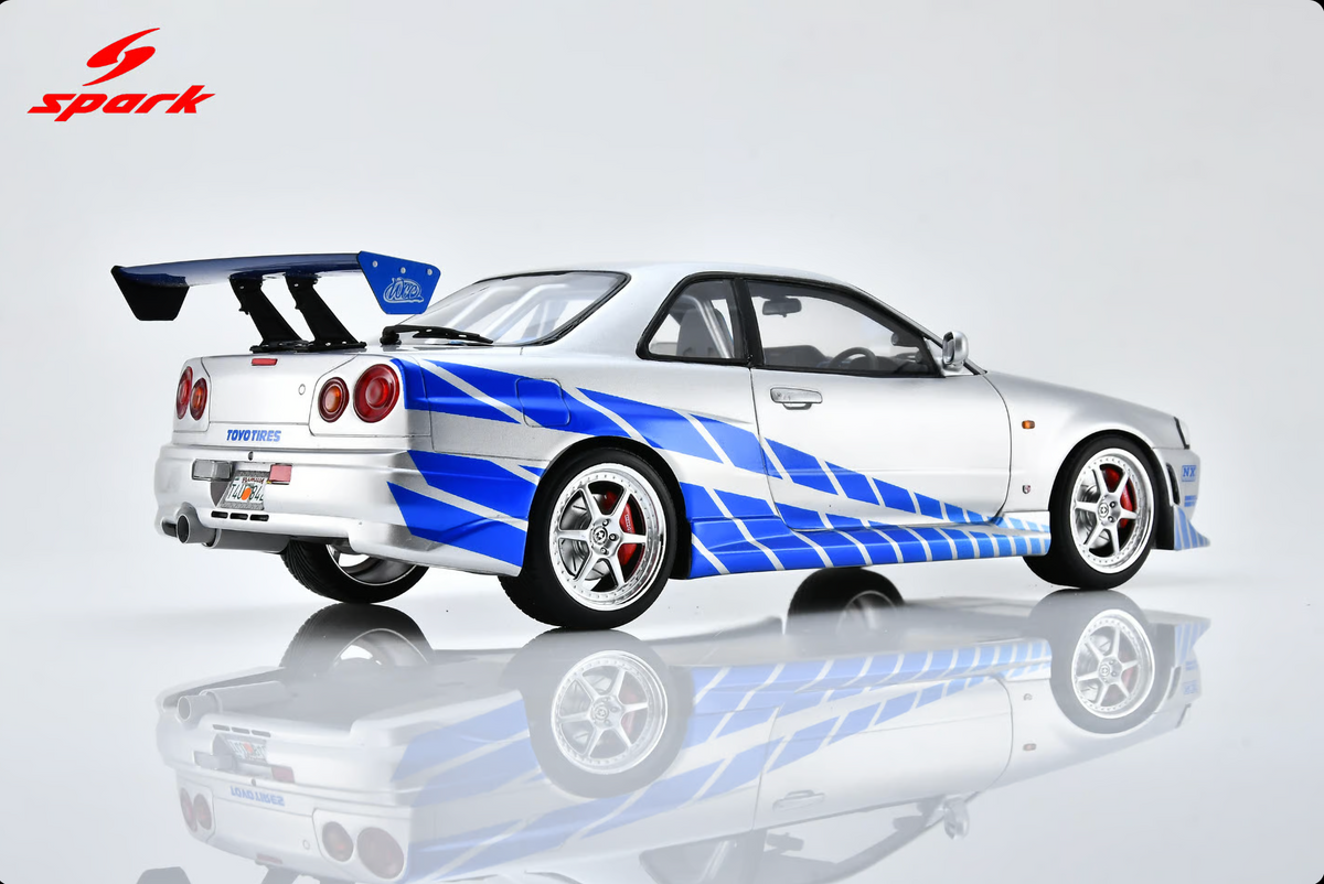 SPARK Nissan Skyline (R34) 2 Fast & 2 Furious | Brian O'conner 1:18 - PRE ORDER