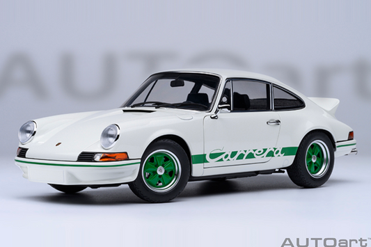 AUTOART Porsche 911 Carrera RS 2.7 Coupe 1973 | Grand Prix White/Green 1:18