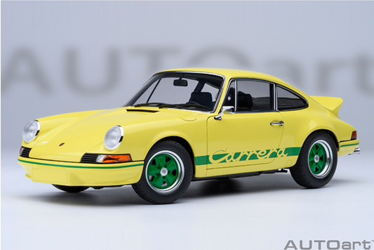 AUTOART Porsche 911 Carrera RS 2.7 Coupe 1973 | Light Yellow/Green 1:18