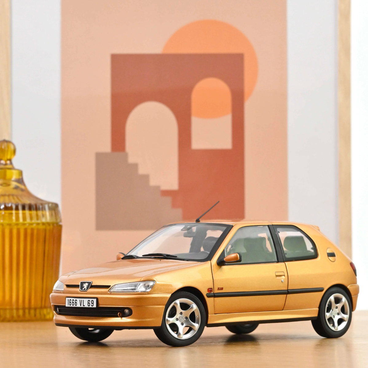 NOREV Peugeot 306 S16 1997 Blaze Yellow | 1:18