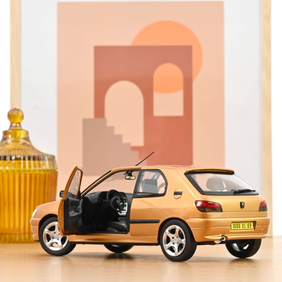 NOREV Peugeot 306 S16 1997 Blaze Yellow | 1:18