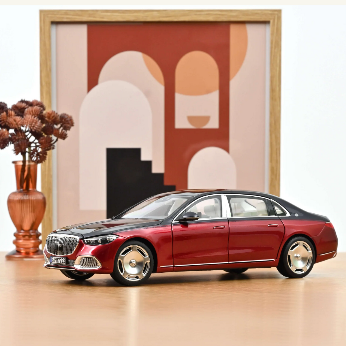 NOREV Mercedes-Maybach S 680 4MATIC 2021 Nautical Blue/Patagonia Red | 1:18 - PRE ORDER