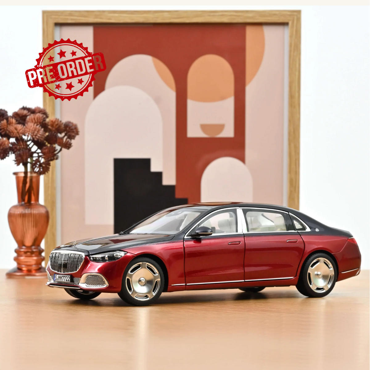 NOREV Mercedes-Maybach S 680 4MATIC 2021 Nautical Blue/Patagonia Red | 1:18 - PRE ORDER