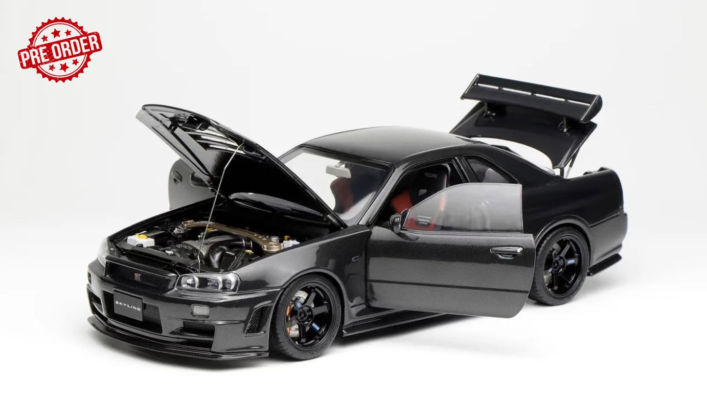MOTORHELIX Nissan GT-R (R34) Full Carbon Body 1999 | 1:18 - PRE ORDER