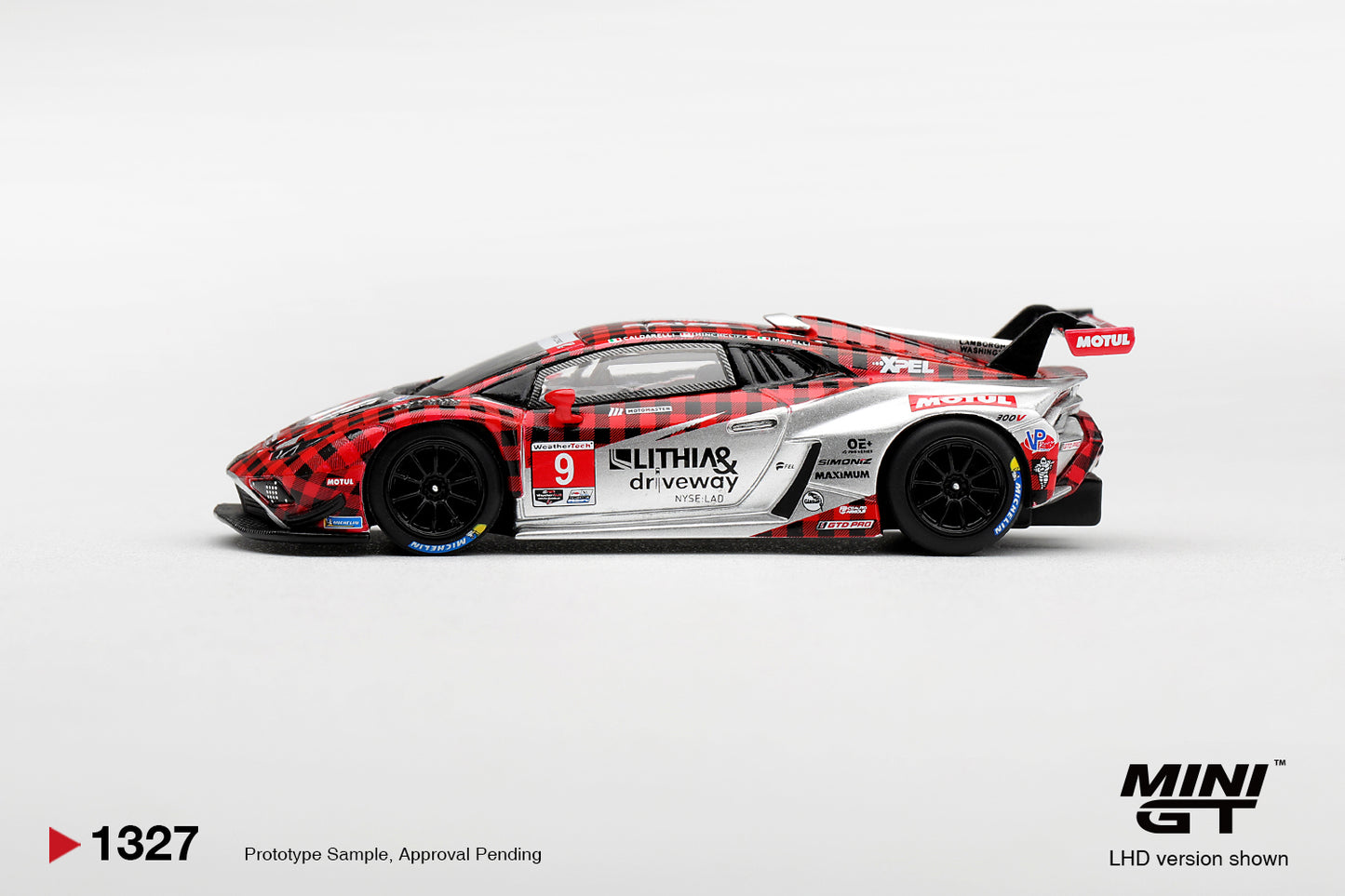 MINI GT Lamborghini Huracan GT3 EVO2 #9 Pfaff Motorsports 2025 IMSA WeatherTech GTD Pro | 1327 - PRE ORDER