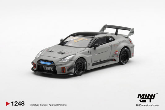MINI GT Nissan Skyline (R35) Liberty Walk GT 35GT-RR Ver.1 Matt Grey | 1248
