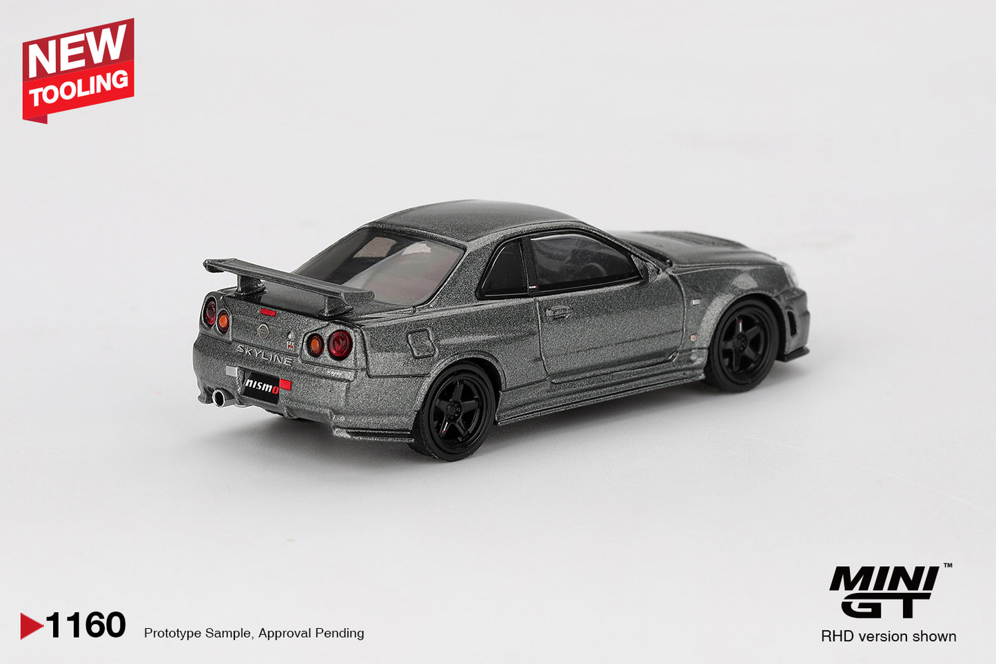 MINI GT Nissan Skyline GT R34 Dark Metal Gray (NISMO BNR34 CRS Version) | 1160