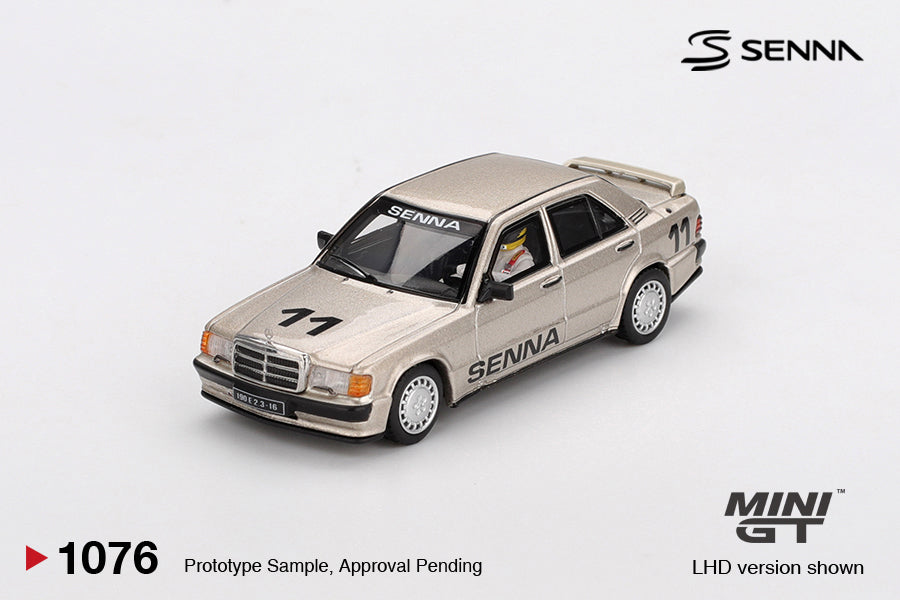 MINI GT Mercedes-Benz 190 E 2.3-16 #11 Ayrton Senna 1984 Nürburgring Race of Champions w/ Figure | 1076