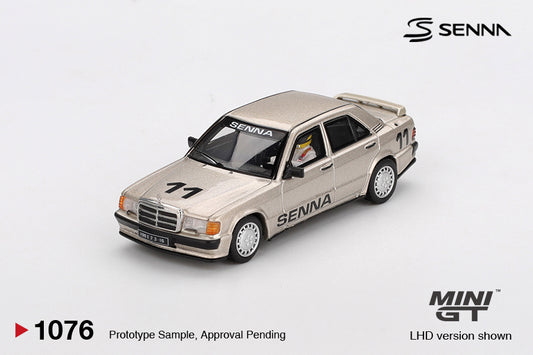 MINI GT Mercedes-Benz 190 E 2.3-16 #11 Ayrton Senna 1984 Nürburgring Race of Champions w/ Figure | 1076