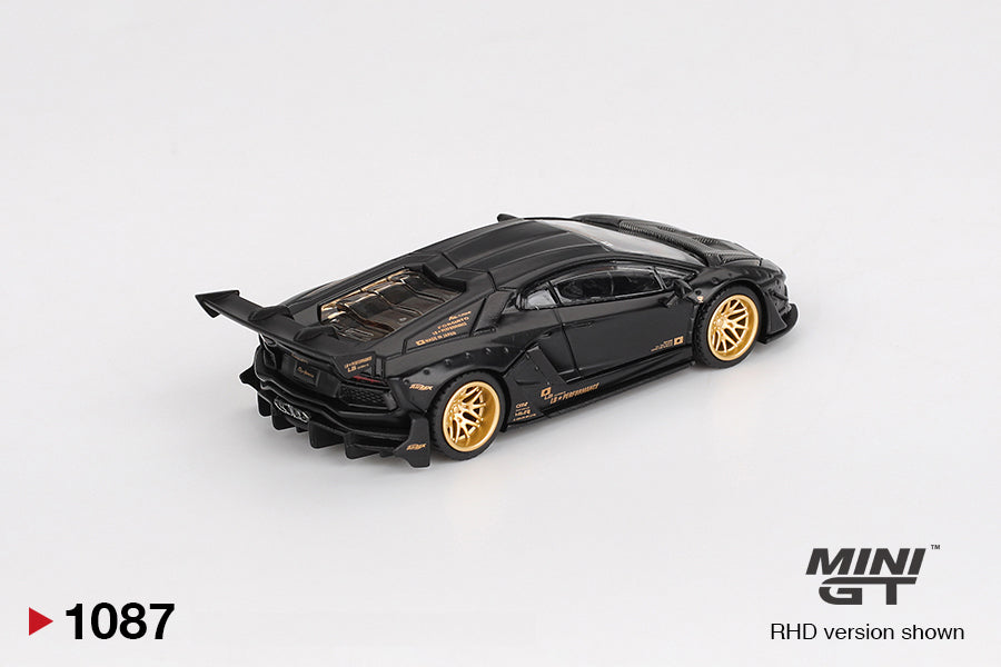MINI GT Lamborghini Aventador LB Works Matte Black | 1087 Limited Edition - PRE ORDER