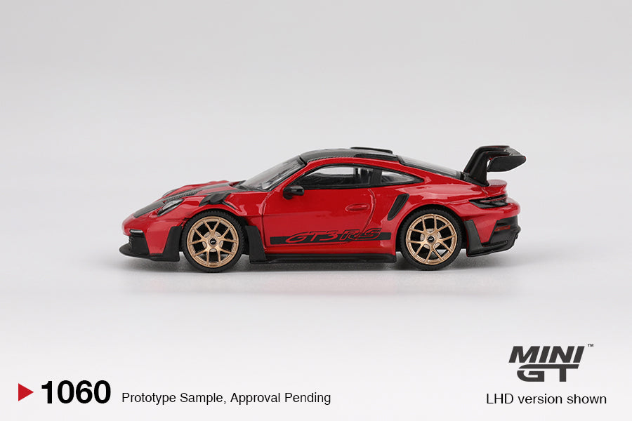 MINI GT Porsche 911 (992) GT3 RS Weissach Pack Guards Red | 1060 - PRE ORDER