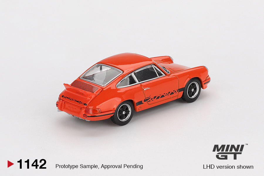 MINI GT Porsche 911 Carrera RS 2.7 Tangerine with Black Livery | 1142