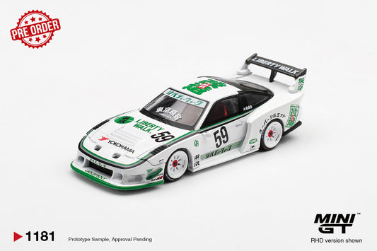 MINI GT Nissan LB Super Silhouette 180SX White | 1181 - PRE ORDER