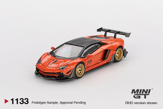MINI GT Lamborghini Aventador LB Works Orange MDX 2025 | 1087 Limited Edition