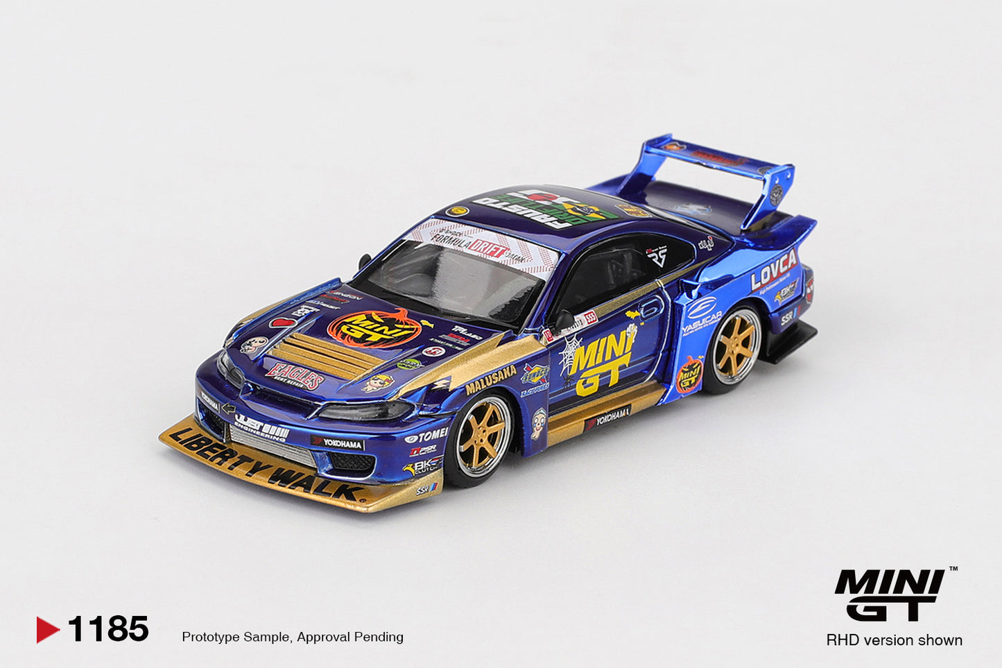 MINI GT Nissan LB-Super Silhouette S15 SILVIA #555 Formula Drift | 1185