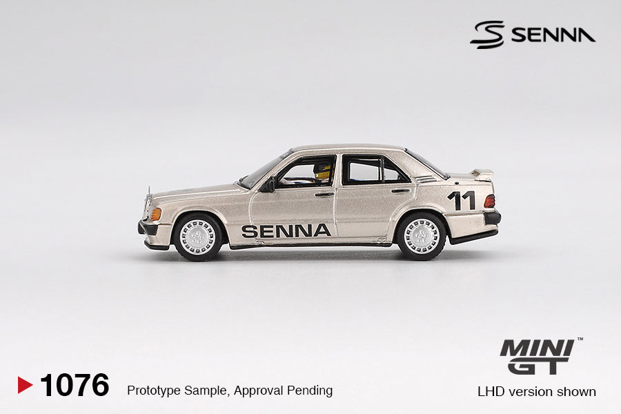 MINI GT Mercedes-Benz 190 E 2.3-16 #11 Ayrton Senna 1984 Nürburgring Race of Champions w/ Figure | 1076