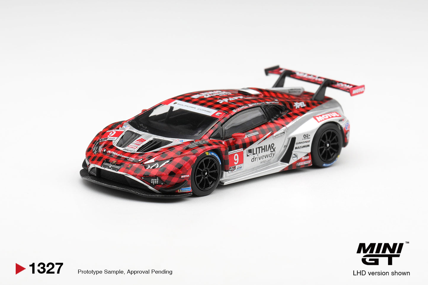 MINI GT Lamborghini Huracan GT3 EVO2 #9 Pfaff Motorsports 2025 IMSA WeatherTech GTD Pro | 1327 - PRE ORDER