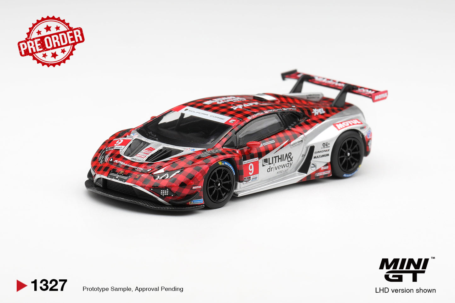 MINI GT Lamborghini Huracan GT3 EVO2 #9 Pfaff Motorsports 2025 IMSA WeatherTech GTD Pro | 1327 - PRE ORDER