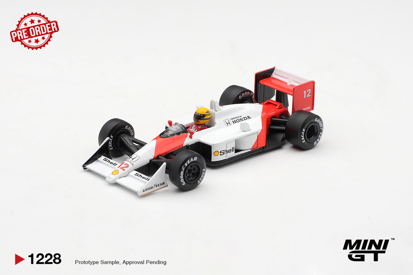 MINI GT McLaren MP4/4 #12 Ayrton Senna 1988 (Canadian GP Winner) | 1228 - PRE ORDER