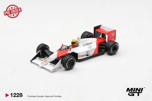 MINI GT McLaren MP4/4 #12 Ayrton Senna 1988 (Canadian GP Winner) | 1228 - PRE ORDER