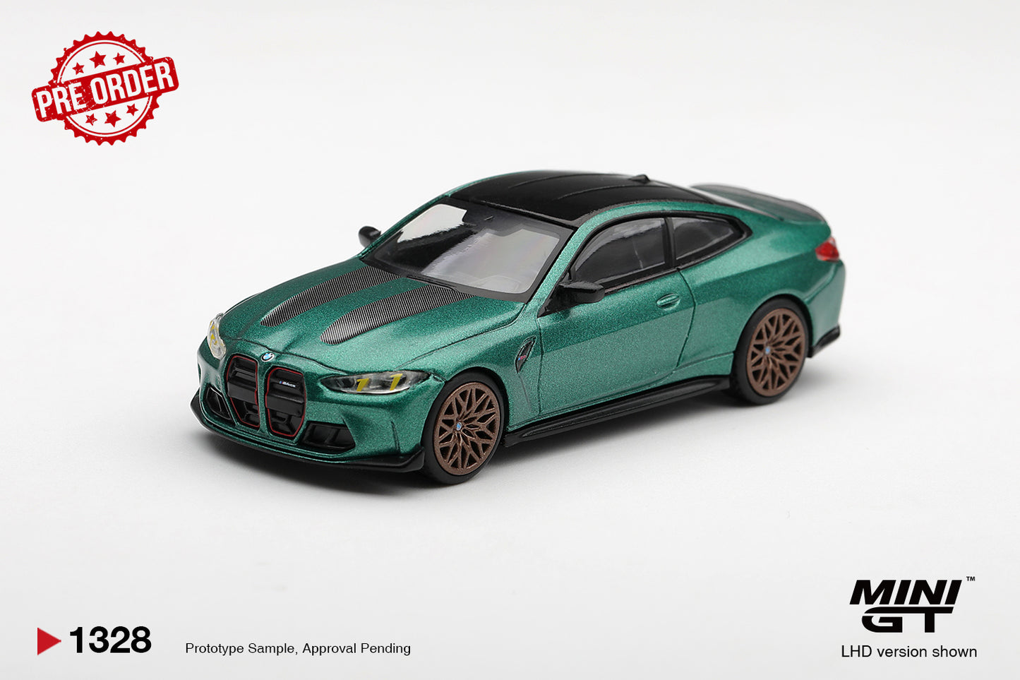 MINI GT BMW M4 CS Frozen Isle of Man Green Metallic | 1328 - PRE ORDER