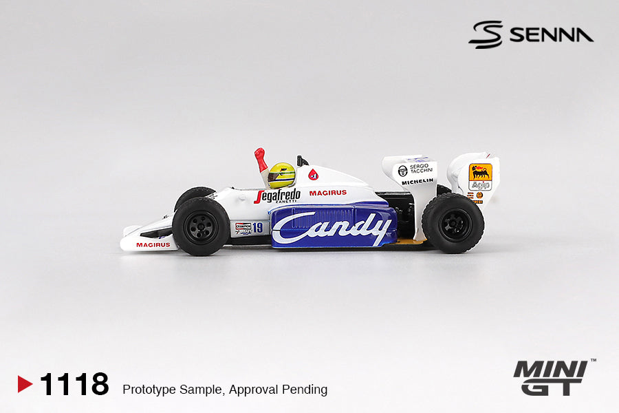 MINI GT Toleman TG184 #19 Ayrton Senna 1984 Monaco GP (2nd Place) | 1118