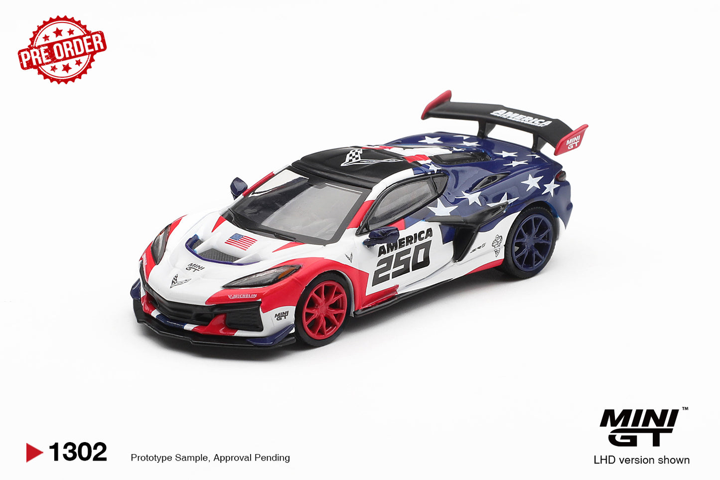 MINI GT Chevrolet Corvette ZR1 America 250 USA Exclusive | 1302 - PRE ORDER